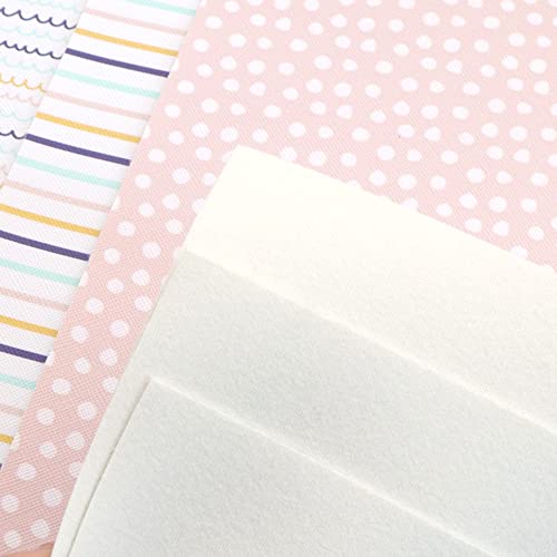 David accessories Dots Stripe Faux Leather Fabric Sheets Kinds of Synthetic Leather Fabric Assorted 5Pcs 7.7" x 12.9" (20 cm x 33 cm) for DIY Earrings Bows (Dots-Stripe)