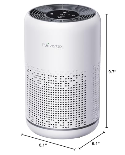 Compact Desktop Air Purifier - True HEPA Filter, Whisper-Quiet Operation, Energy-Efficient - Captures 99.97% of A11ergens, Dust, and Odors - Ideal for Home, Office, and Bedroom - Model: AC300