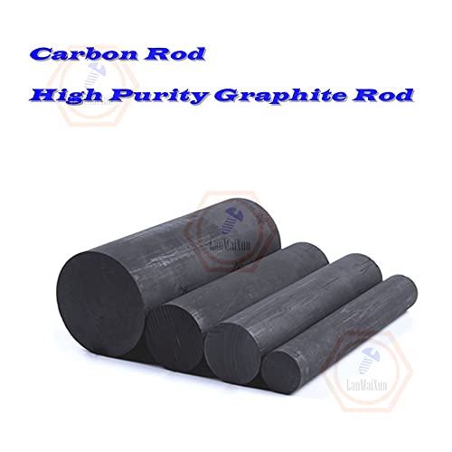 1pcs φ25mm×350mm 99.9% High Purity Graphite Rod, Carbon Rod Electrode, Conductive Rod, Electrode