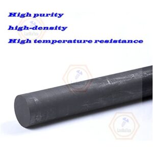 1pcs φ25mm×350mm 99.9% High Purity Graphite Rod, Carbon Rod Electrode, Conductive Rod, Electrode