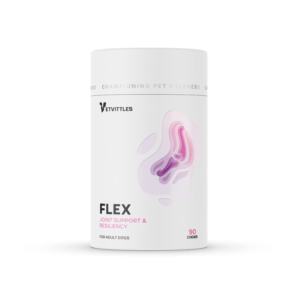 VetVittles Flex for Adult and Senior Dogs- Hip & Joint Support and Resiliency - Improves Mobility, Supports Resilience, Supports Regular Hip and Joint Movement - 90 Soft Chews