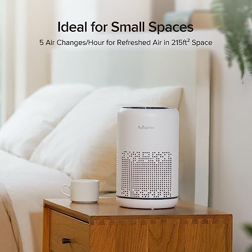 Compact Desktop Air Purifier - True HEPA Filter, Whisper-Quiet Operation, Energy-Efficient - Captures 99.97% of A11ergens, Dust, and Odors - Ideal for Home, Office, and Bedroom - Model: AC300