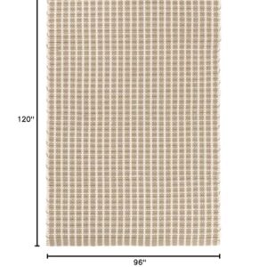 Dash and Albert Gridiron Indoor/Outdoor Area Rug - 8' x 10' Wheat Checkerboard Handwoven Accent Rug - Durable, Fade Resistant, High Traffic Friendly