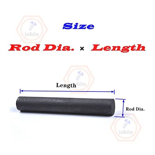 1pcs φ25mm×350mm 99.9% High Purity Graphite Rod, Carbon Rod Electrode, Conductive Rod, Electrode