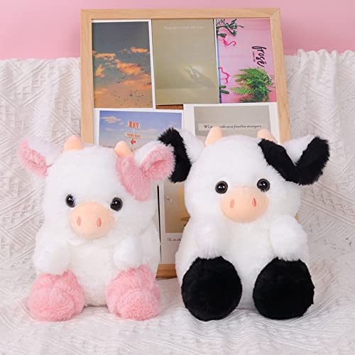 GracesDawn Cow Plush Toy, Plush Pillow Cow Toy, Palm Cows Plush Stuffed Animal Toy, Cartoon Cute Pink Cow Plush Toy, 7.8 inches high