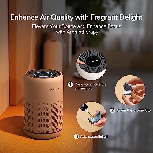 Compact Desktop Air Purifier - True HEPA Filter, Whisper-Quiet Operation, Energy-Efficient - Captures 99.97% of A11ergens, Dust, and Odors - Ideal for Home, Office, and Bedroom - Model: AC300