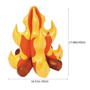 Toyvian Inflatable Campfire Camping Prop, Camping Party Campfire Party Scene Decoration 18 inches Vivid Blow up Campfire for Indoor Camping Sleepovers Scene Settings