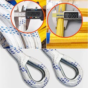 Flame Resistant Emergency Fire Safety Evacuation Ladder,Emergency Fire Escape Ladder Flame Resistant Safety Extension Rope Ladder with 2 Hooks,Homes Reusable Compact & Portable External Ladder