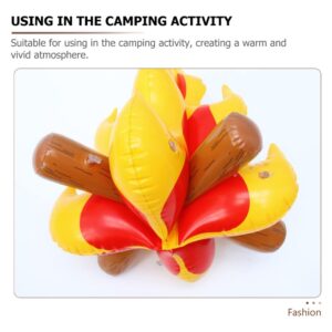 Toyvian Inflatable Campfire Camping Prop, Camping Party Campfire Party Scene Decoration 18 inches Vivid Blow up Campfire for Indoor Camping Sleepovers Scene Settings