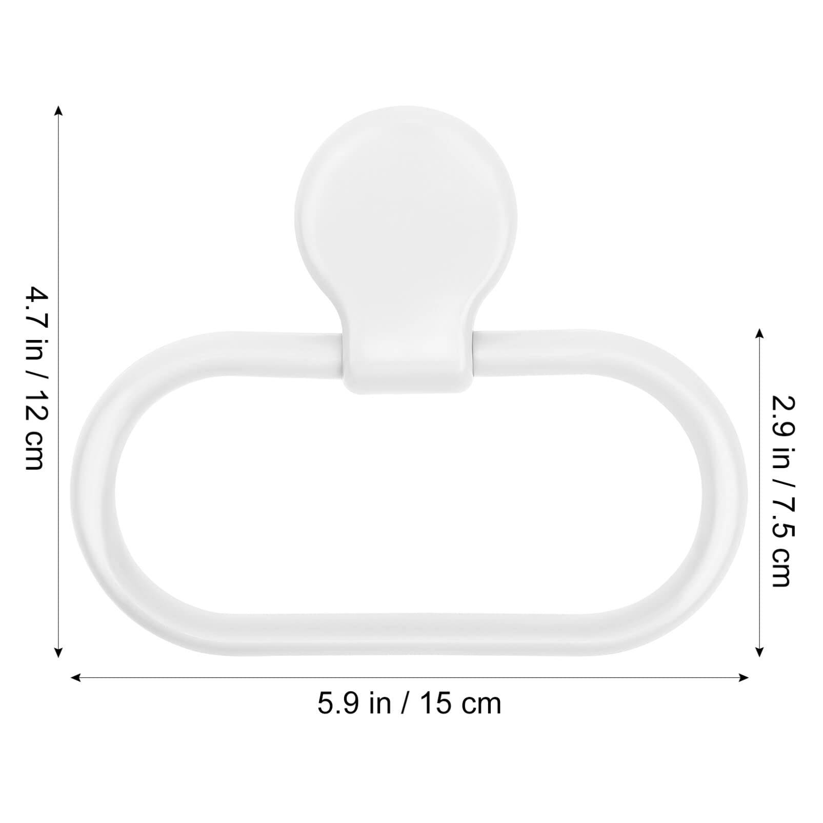 Hemoton Bathroom Towel Ring Holder Self Adhesive Towel Ring Towel Hanger No Drill Towel Bar Hand Towel Ring No Drilling Towel Rack Paper Towel White Wall Hanging Tower Hanger