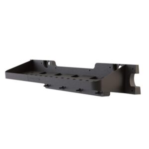 suncast 25" x 8" x 5.5" resin shelf accessory with storage hooks and ez bolt assembly for select outdoor shed models, black (2-pack)