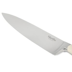 Martha Stewart 8 Inch Forged Triple Riveted Stainless Steel Chef Knife - Linen