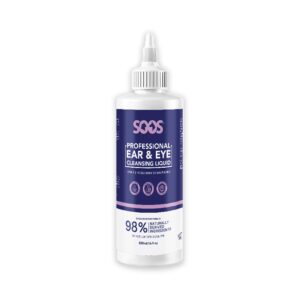 soos pet natural ear and eye cleansing liquid for dogs and cats perfect all-in-one solution cleaner for safely and effectively cleaning your dog ears and eyes - 1x 500ml