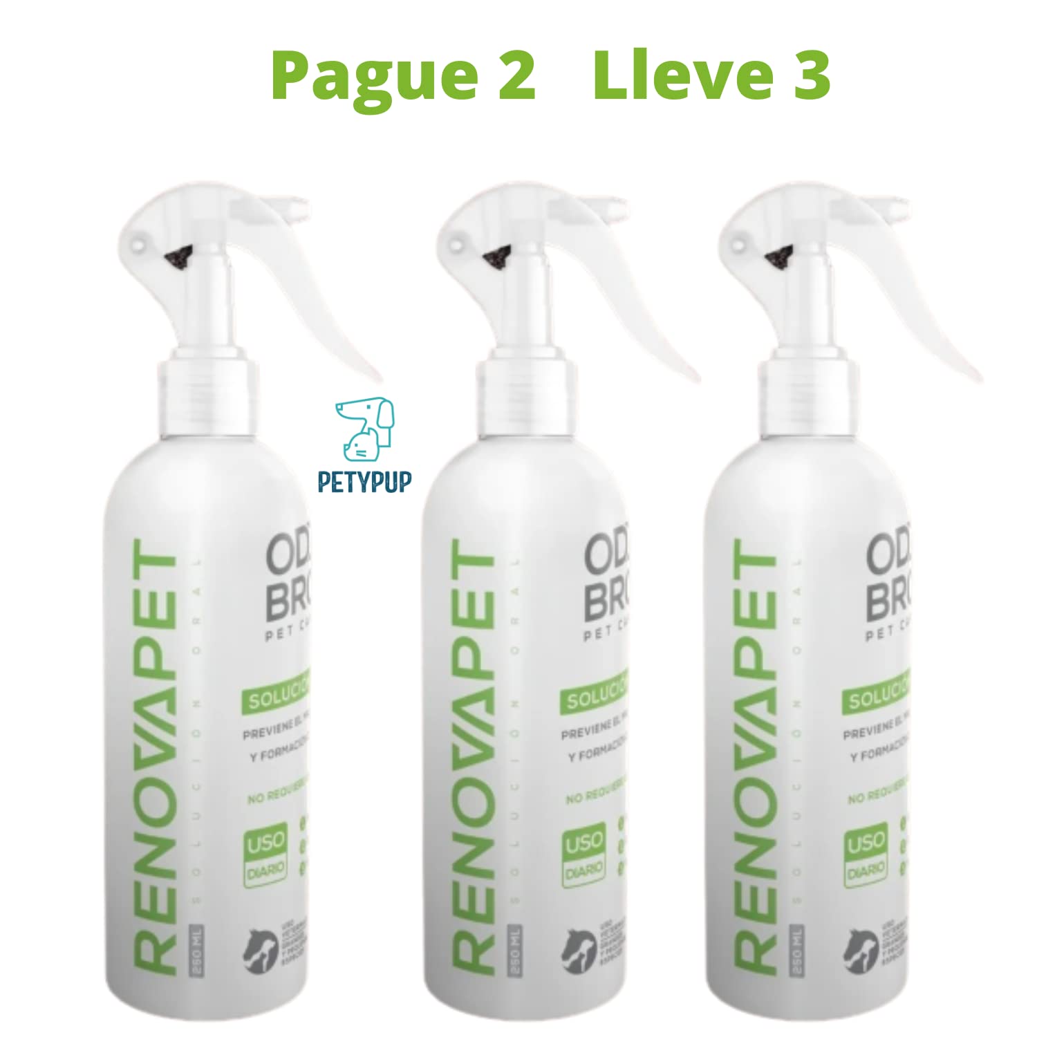 PetyPup Renovapet Organic Antitartar Oral Care Solution Pets Pay 2 and Carry 3 (Renovapet Oral pay 2 carry 3, 250 Ml)