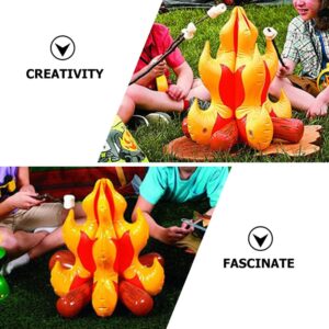 Toyvian Inflatable Campfire Camping Prop, Camping Party Campfire Party Scene Decoration 18 inches Vivid Blow up Campfire for Indoor Camping Sleepovers Scene Settings