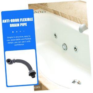 DOITOOL Expandable Drain 1 Set Bathtub Drain Flex Hose Plastic Drain Tubes Wash Basin Sink Kitchen Drain Expandable Drain Sink Expanded Tube Grey Extend