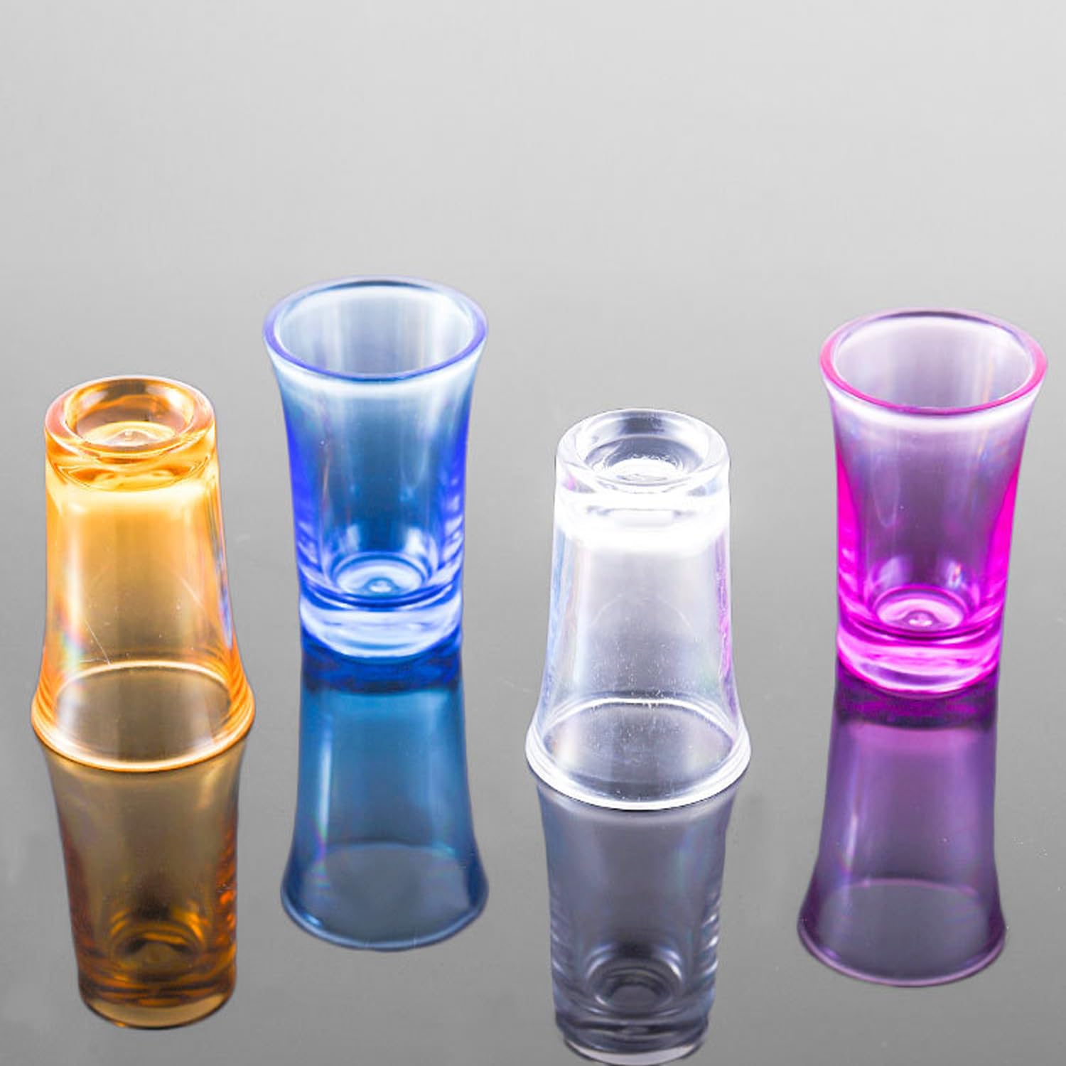 16 Pieces Unbreakable 1.2 Oz Multicolored Shot Glass Set, Whiskey Glasses, Tequila Shot Glasses, Cocktail Glasses, Shot Glasses for Vodka, Spirits & Liquor (Gradient Multicolored Set)