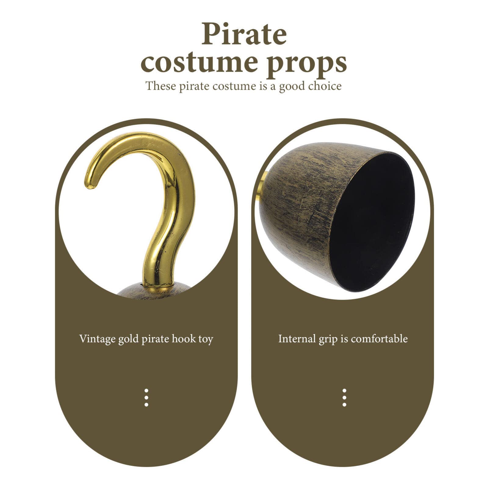 Captain Hook Costume Pirate Hooks Hand Plastic Hook Captain Hook Pirate Party Set for Halloween Decoration Pirate Hooks Cosplay