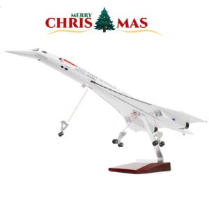 NUOTIE 1:125 Concorde Airplane Model Pre-Build Diecast Aircraft Model Kits Aircraft Simulation Model Display Model Collection or Gift(British Airways)