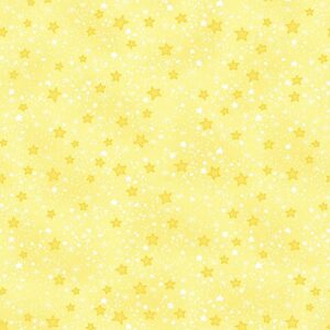 comfy flannel stars, fabric by the yard (yellow)