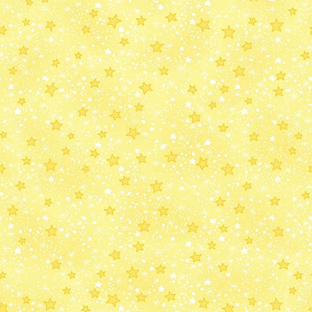 Comfy Flannel Stars, Fabric by The Yard (Yellow)