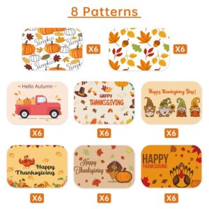 AKEROCK Thanksgiving Leftover Containers, Thanksgiving To Go Containers with Lid for Food Storage - 48 PCS