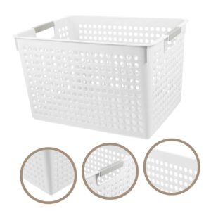 Dirty Clothes Hamper Plastic Organizer Bins Baby Bath Towel Storage Basket White Desktop Plastic Baskets Pp Baby Plastic Laundry Baskets Sundries Storage Holder