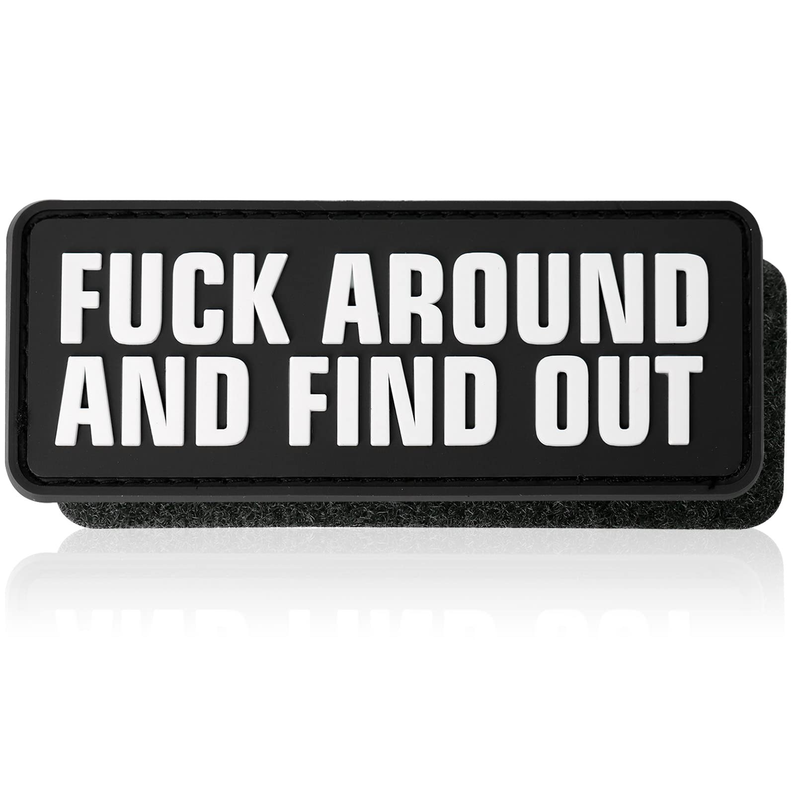 XMJY FAFO PVC Patch - 1 Pc Fuck Around and Find Out Patch, Funny Tactical Morale Hook and Loop Patch for Backpacks, Dog Harnesses, Army Vests, Hats, Helmets