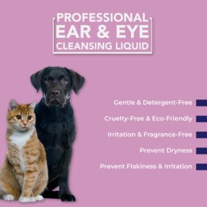 SOOS Pet Natural Ear and Eye Cleansing Liquid for Dogs and Cats Perfect All-in-one Solution Cleaner for Safely and Effectively Cleaning Your Dog Ears and Eyes - 1x 500ml