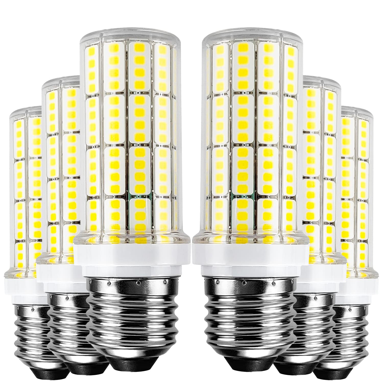 Led Light Bulb 6pcs 200w Equivalent 2500 Lumen 5000k Cool Daylight White 20w Super Bright Led Bulb E26/E27 Base Waterproof Led Corn Light Bulb for Home Garage Warehouse Indoor Outdoor Led Corn Bulbs