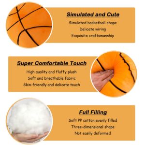 zhidiloveyou 11" Plush Basketball Pillow Stuffed Sport Ball Toy Decor Gifts for Boys Girls