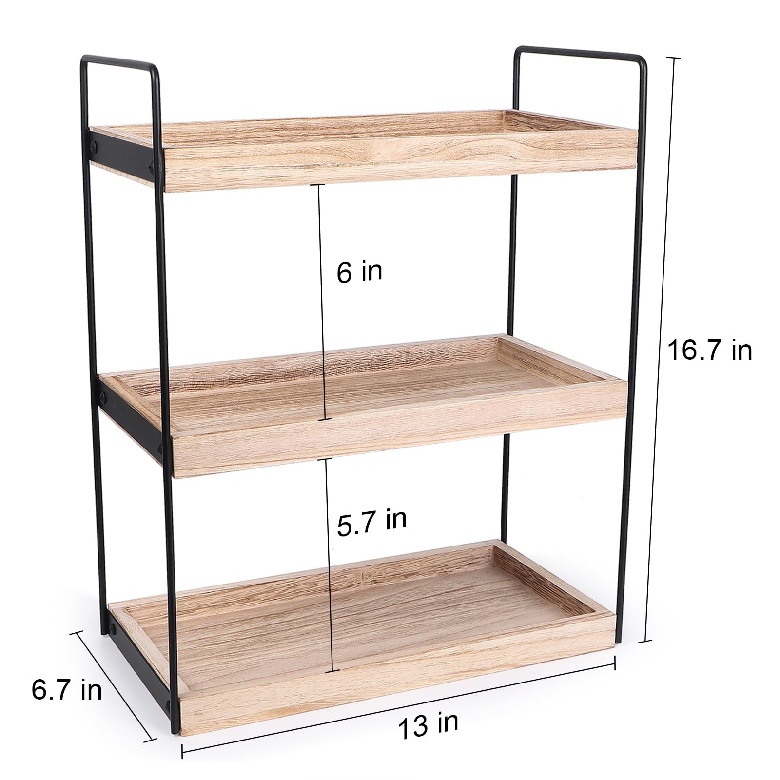 Kmise 3 Tier Bathroom Counter Organizer-Bathroom Countertop Storage-Bathroom Counter Shelf-Vanity Organizer Bathroom Counter Tray and Coffee Bar Organizer for Countertop