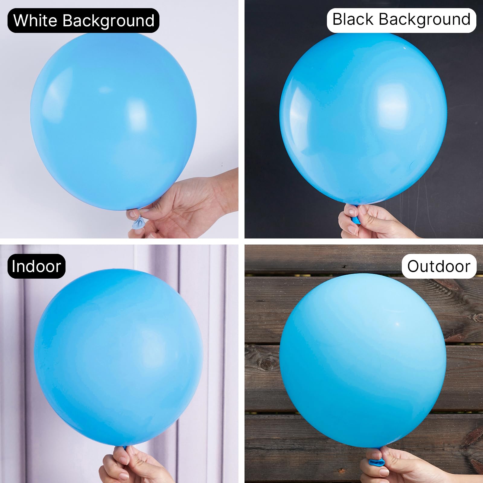 PartyWoo Blue Balloons 130 pcs Sky Blue Balloons Different Sizes Pack of 18 12 10 5 Inch Baby Blue Balloon Arch Kit Balloon Garland for Birthday Graduation Boys Baby Shower Party Decorations Blue-Y20