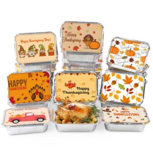 AKEROCK Thanksgiving Leftover Containers, Thanksgiving To Go Containers with Lid for Food Storage - 48 PCS