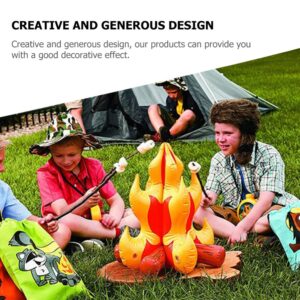 Toyvian Inflatable Campfire Camping Prop, Camping Party Campfire Party Scene Decoration 18 inches Vivid Blow up Campfire for Indoor Camping Sleepovers Scene Settings