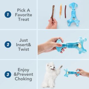 Indestructible Dog Chew Toys for Aggressive Chewers Large Breed,Dog Toys for Boredom and Stimulating,Nylon Dog Bones for Aggressive Chewers,Bully Stick Holder for Dogs