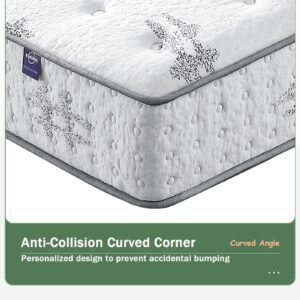 King Mattress,10 Inch Hybrid Mattress in a Box,Gel Memory Foam King Size Mattress,Individually Wrapped Pocket Coils Innerspring Mattress for Motion Isolation,Medium Firm (King)