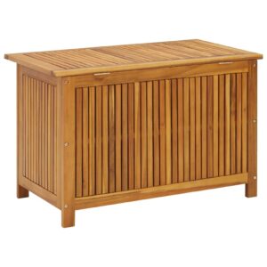 gecheer patio storage box 35.4"x19.7"x22.8" solid acacia wood, patio bench storage chest, foot rest stool, outdoor bench seat storage bench deck box for patio porch decor outdoor dining furniture