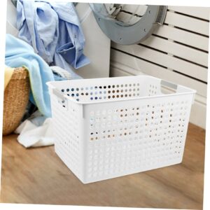 Dirty Clothes Hamper Plastic Organizer Bins Baby Bath Towel Storage Basket White Desktop Plastic Baskets Pp Baby Plastic Laundry Baskets Sundries Storage Holder