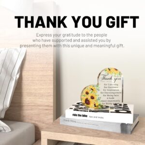 Thank You Gifts for Women, Appreciation Gift Thanks Giving Gift for Teacher, Boss Lady, Coworker, Office Manager, Nurse, Mom - Colleague Leaving Gift, Acrylic Desk Decorative Sign