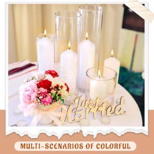 MTLEE Set of 60 White Pillar Candles Bulk 2 x 3, 2 x 5, 2 x 8 in Large Unscented Candle Tall Decorative Emergency Candles Big Cotton Wick Candle for Wedding Home Restaurant Spa Church Decoration