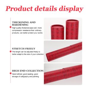 VILLCASE Paper Poster Tube, Mailing Tubes Shipping Calligraphy Painting Document Tubes Kraft Storing Tube Holder, Round Storage Tube for Map Posters Documents