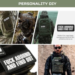 XMJY FAFO PVC Patch - 1 Pc Fuck Around and Find Out Patch, Funny Tactical Morale Hook and Loop Patch for Backpacks, Dog Harnesses, Army Vests, Hats, Helmets