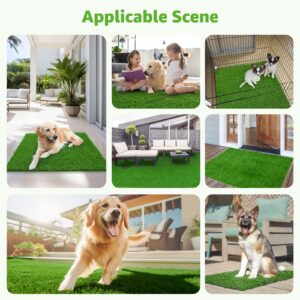 Artificial Grass Pad 59"x 39.4" 1 Pack, Washable Dog Grass Pee Pads Indoor Outdoor Potty Training Replacement Turf Mat for Puppy, Reusable Realistic Fake Grass Patch for Dogs