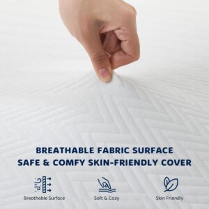 Homemate Memory Foam Mattress Topper Full, 3 Inch Gel Cooling Mattress Pad High Density Foam Firm Mattress Topper, Soft Pressure Relieve Bed Topper CertiPUR-US, Non-Slip Removable & Washable Cover