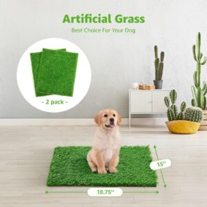 Artificial Grass Pad 59"x 39.4" 1 Pack, Washable Dog Grass Pee Pads Indoor Outdoor Potty Training Replacement Turf Mat for Puppy, Reusable Realistic Fake Grass Patch for Dogs