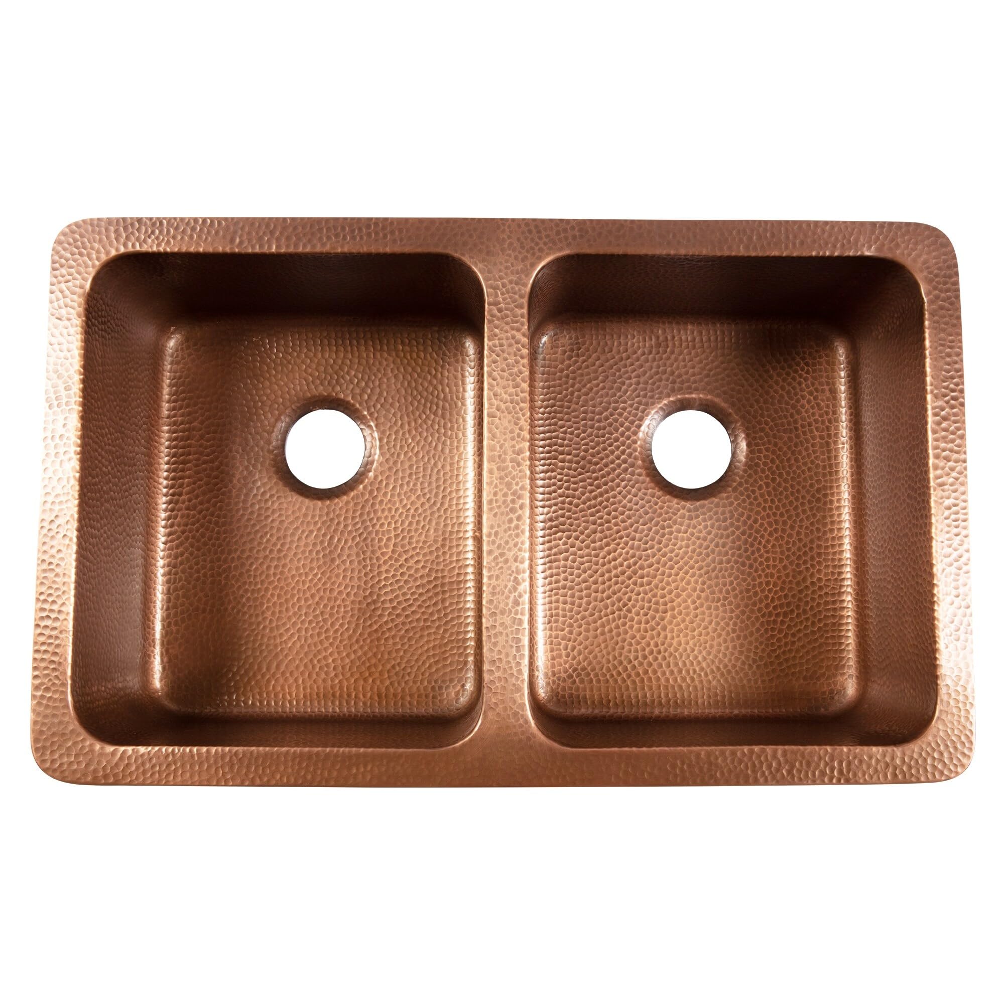 Sinkology Ganku Copper 36 Double Bowl Farmhouse Apron Front Undermount Kitchen Sink