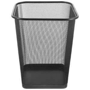 stobok garbage can trash can kitchen waste container desktop trash bin round waste bin mesh wastebasket office wastebasket vintage recycle bin trash rack silk screen waste paper box iron