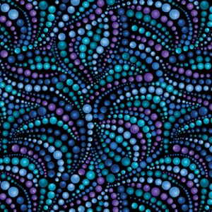 benartex polar attitude by ann lauer 10065 55 blue multi beaded swirls