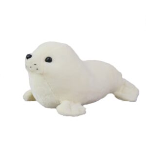 chelei2019 15.7" seal stuffed animal,white chubby seal plush hug pillow toy,gifts for kids